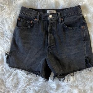 AGOLDE Riley black denim Shorts Size 26